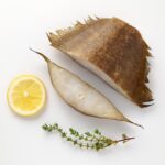 Halibut afumat la rece cotlet de calcan