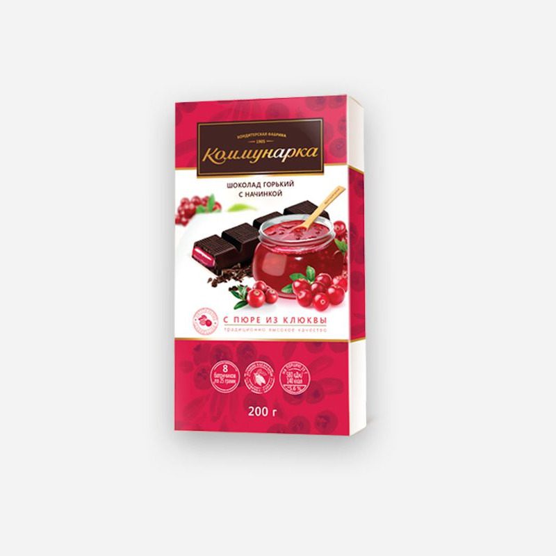 Ciocolată cu merișor Komunarka, 200 gr