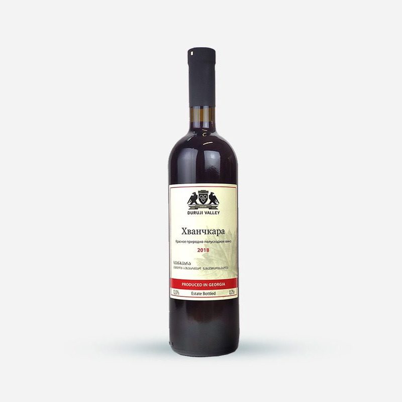 Vin roșu demidulce georgian Hvanchkara