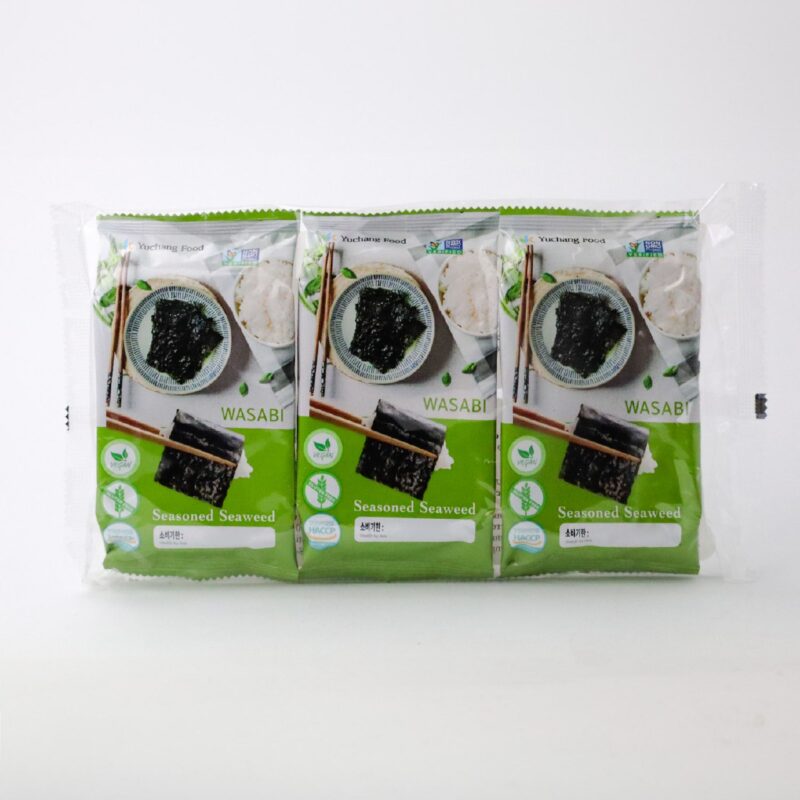 Gustare cu alge marine condimentate cu wasabi